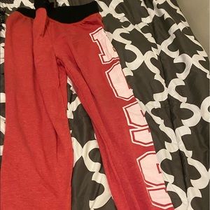 Red joggers